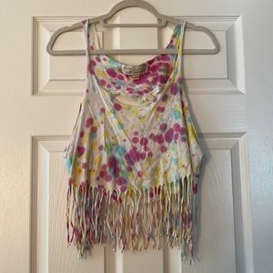 One of a kind tie-dye beach cover up / shirt